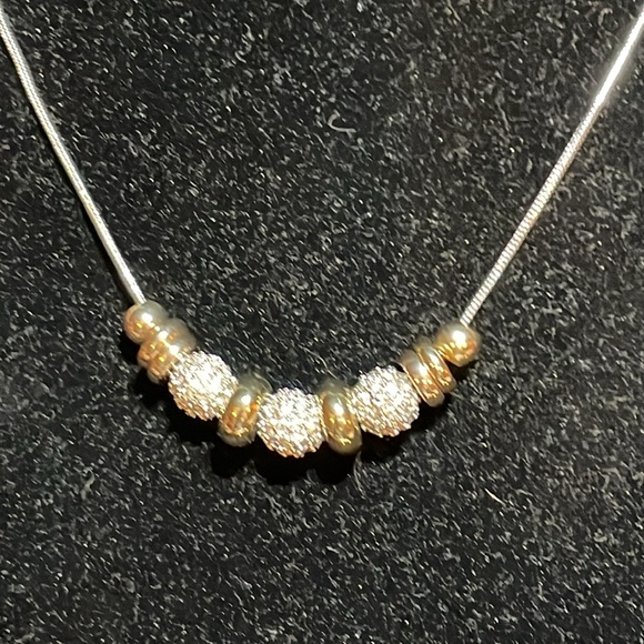 NWT Proper Mix necklace from Premier designs in silver and gold with crystals - Picture 3 of 5